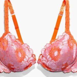 Savage X Fenty Perfect Poppies Unlined Lace Demi Bra New